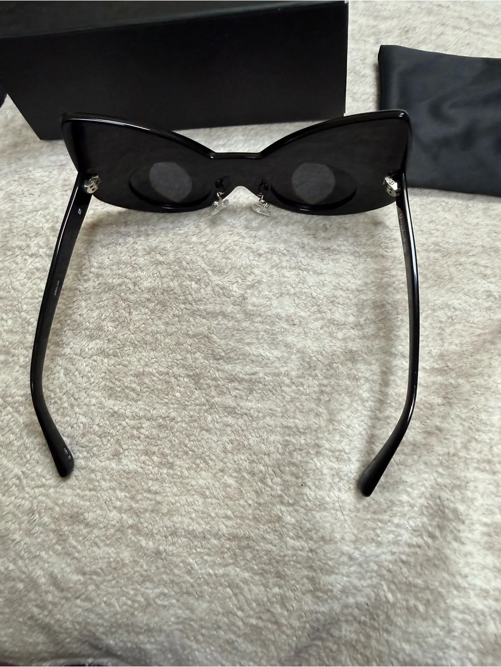 Yazbukey Black Cat Eyes Plastic Sunglasses
